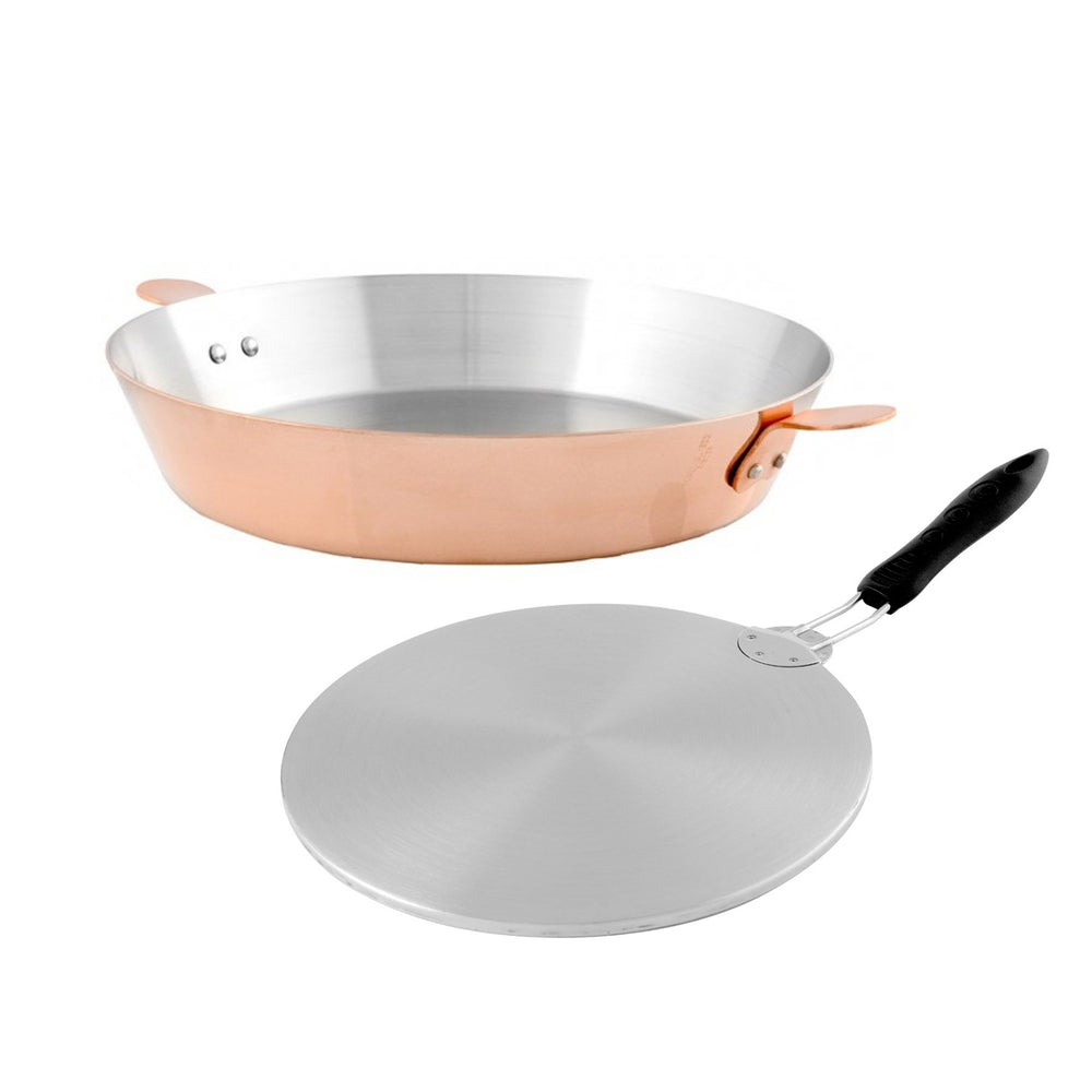 Mauviel M'Passion Tarte Tatin 24cm Tin Lined With Ears + Induction Plate 22cm